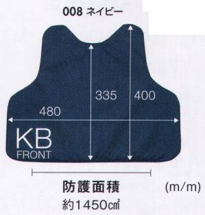 防刃チョッキパネル アウターフロントKB型(受注生産)
